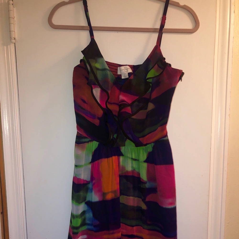 Jessica Simpson: Multicolor Party Dress